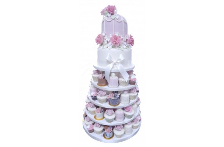 Vintage Wedding Cupcakes & Cake